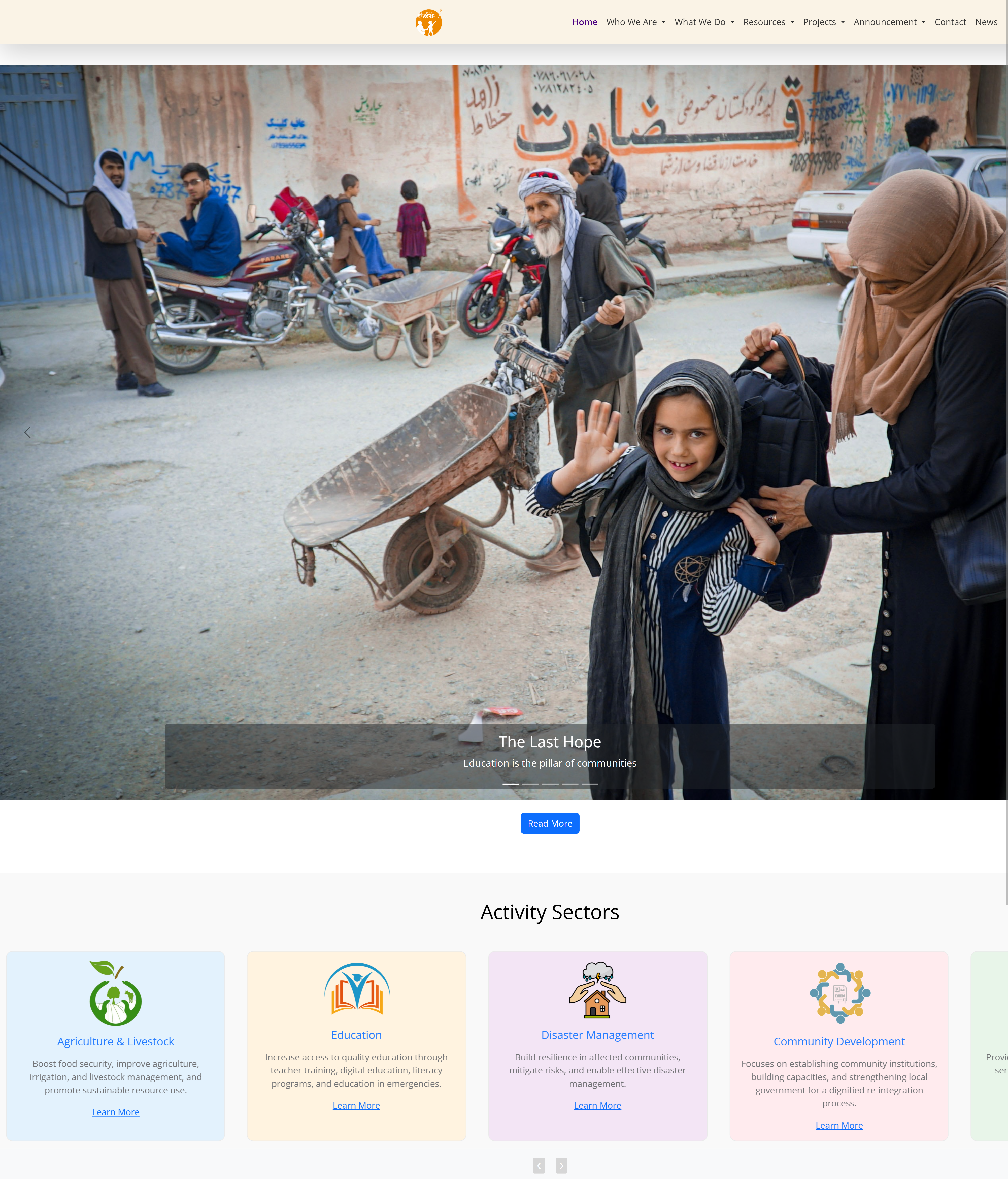 ARF Non-Profit Organization Website
